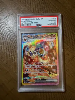 PSA 10 Flareon ex SAR 202/187 Terastal Festival sv8a 2024 Pokemon Card Japanese - Image 1