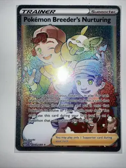 Pokemon TCG Pokemon Breeders Nurturing 195/189 Rainbow Rare Darkness Ablaze Card - Image 1