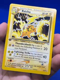 VTG 2000 Pokemon 1st Edition Neo Revelation Raichu 21/64 Regular Rare NM - Image 2