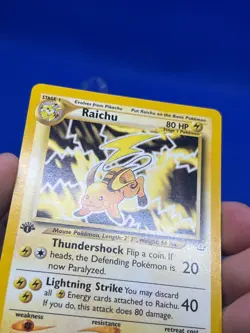 VTG 2000 Pokemon 1st Edition Neo Revelation Raichu 21/64 Regular Rare NM - Image 4
