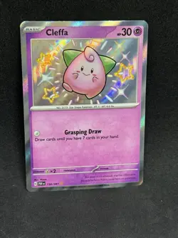 Pokemon TCG Cleffa 150/091 Baby Shiny Paldean Fates NM - Image 1