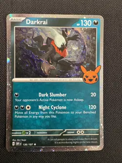 Darkrai (Cosmos Holo) 136/197 Holo Trick or Trade BOOster 2024 Pokemon NM - Image 1