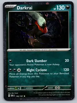 Darkrai (Cosmos Holo) 136/197 Holo Miscellaneous Cards & Products Pokemon LP - Image 1