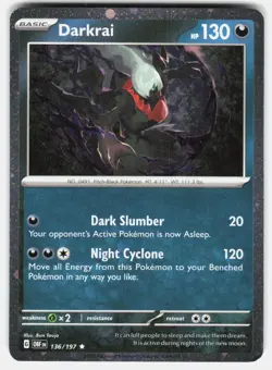 Darkrai (Cosmos Holo) 136/197 Holo Miscellaneous Cards & Products Pokemon NM - Image 2