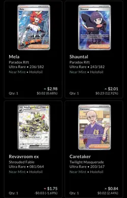 Pokemon SV era Full Art And Trainer Lot Of 14 Cards - Image 5