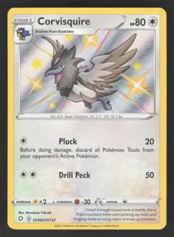 Corvisquire SV102/SV122 Pokemon TCG Shining Fates: Shiny Vault NM - Image 1