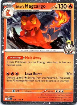 Ethan's Magcargo 036/182 cosmos Holo Promo Pokemon NM - Image 1