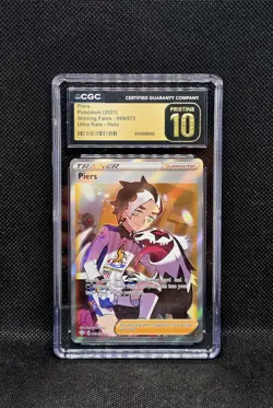 Pokemon TCG Piers Full Art Holo Ultra Rare 069/072 Shining Fates CGC Pristine 10 - Image 1