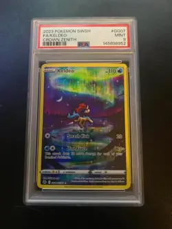 2023 POKEMON SWORD & SHIELD CROWN ZENITH #GG07 FULL ART/KELDEO PSA 9 - Image 1