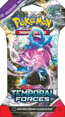 Pokemon TCG Scarlet & Violet 05 Temporal Forces Sleeved Additional Booster Pack - Image 1