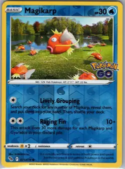 Magikarp 021/078 Common Pokemon GO Pokemon Reverse Holo Near Mint - Image 1
