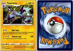 Pokemon Card - Toxtricity Darkness Ablaze 063/189 2020 Rare Holo Holo LP - Image 3