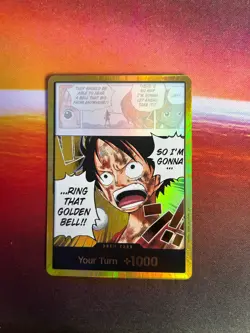 DON!! Card (Luffy) (Gold) Adventure on Kami's Island Foil - Image 1