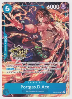 Ace OP07-053 3rd Anniversary Promo NM One Piece TCG English No.2 - Image 1
