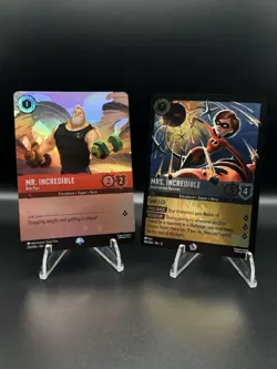 Disney Lorcana Cold Foil Lot Legendary Mrs Incredible & Super Rare Mr Incredible - Image 1