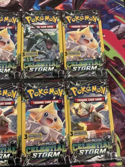 Pokemon Celestial Storm 3 Card Mini Booster Packs Lot of 8 - Image 3