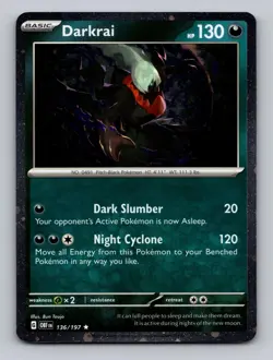 Darkrai (Cosmos Holo) 136/197 Holo Miscellaneous Cards & Products Pokemon NM - Image 1