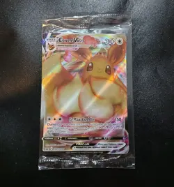 Eevee VMAX SWSH087 Full Art Black Star Promo Pokemon Card SEALED - Image 1