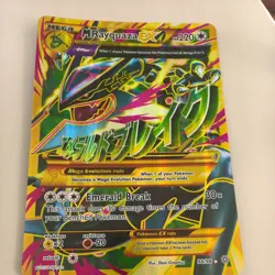 Pokemon Card Mega M Rayquaza EX 98/98 Ancient Origins Full Art Gold Jumbo. - Image 1
