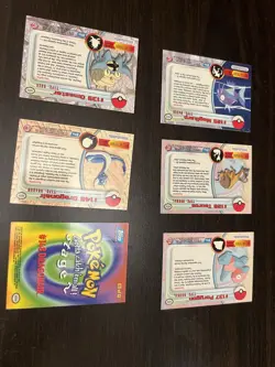 Topps Pokemon TV Animation 6 Card Lot Dragonair Omastar Magikarp Tauros Porygon - Image 2