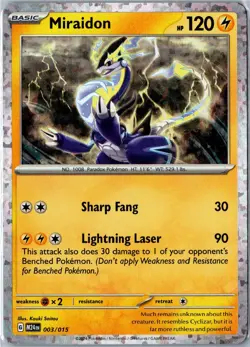 Pokemon Card - Miraidon McDonald's Promos 2024 003/015 2025 Promo Holo Near Mint - Image 1