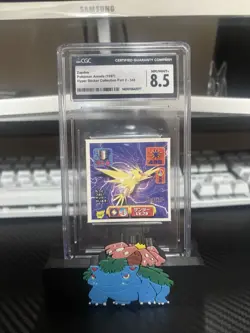 CGC 8.5 NM/MINT+ 1997 AMADA POKEMON JAPANESE HYPER STICKER COLLECTION 348 ZAPDOS - Image 1