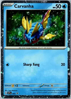 Pokemon Card - Carvanha Scarlet & Violet Promo 093 Promo Holo Near Mint - Image 1