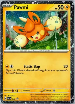 Pokemon Card - Pawmi (Cosmos Holo) Scarlet & Violet Promo 040 Promo Holo LP - Image 1