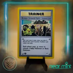 Pokemon Card - Broken Ground Gym Neo Destiny 92/105 1st Edition Rare - Image 1