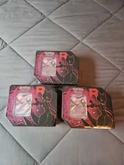 Pokemon TCG: Team Rocket Tin - Team Rocket’s Mewtwo ex Destined Rivals Tin - Image 1