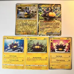 Pincurchin & Hop's Pincurchin ex Pokemon TCG Lot 5 English Holo & Regular Cards - Image 1