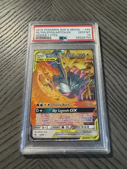 Pokemon Moltres Zapdos Articuno GX Holo Card 44/68 Hidden Fates Ultra Rare - Image 1