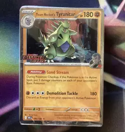 Team Rocket's Tyranitar 96/182(Prerelease)Stamped Promo Deck 2025 Pokemon-DRI - Image 2