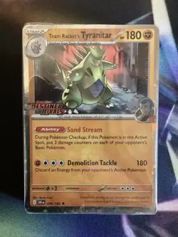 Team Rocket's Tyranitar 96/182(Prerelease)Stamped Promo Deck 2025 Pokemon-DRI - Image 3
