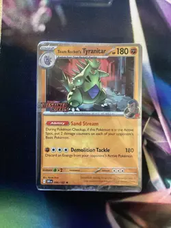 Team Rocket's Tyranitar 96/182(Prerelease)Stamped Promo Deck 2025 Pokemon-DRI - Image 5