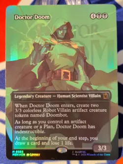 Doctor Doom NM Borderless Foil #365 - MTG Marvel Super Heroes - Image 1