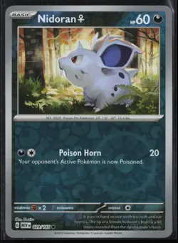 Nidoran F 029/165 Common 151 Pokemon Reverse Holo Near Mint - Image 1