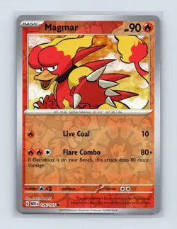 Magmar 126/165 Common 151 Pokemon Reverse Holo Near Mint - Image 1