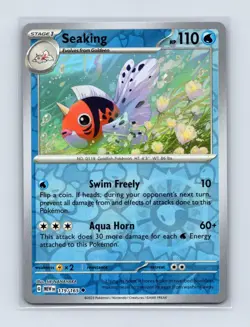 Seaking 119/165 Uncommon 151 Pokemon Reverse Holo Near Mint - Image 1