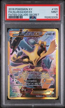 2016 POKEMON ALAKAZAM EX - Fates Collide #125 - PSA 9 - Image 1