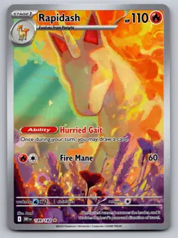 Rapidash 189/182 Illustration Rare Destined Rivals Near Mint - Image 1