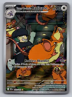 Team Rocket's Raticate 202/182 Illustration Rare Destined Rivals Near Mint - Image 1