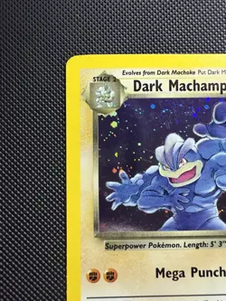 Dark Machamp 10/82 Team Rocket Holo Rare Pokemon Card NM SWIRL - Image 4