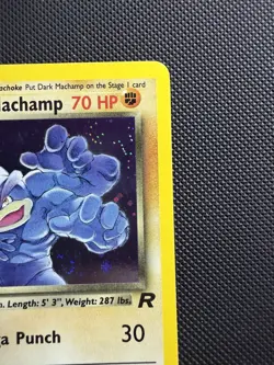 Dark Machamp 10/82 Team Rocket Holo Rare Pokemon Card NM SWIRL - Image 5