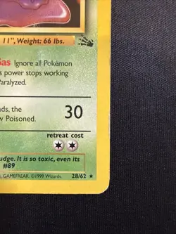 Muk 28/62 MP Fossil Regular Vintage Pokemon - Image 5