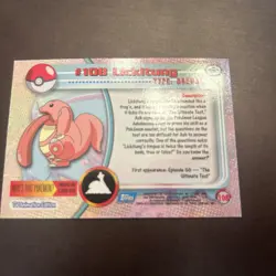 Pokemon Topps Lickitung #108 TV Animation Rainbow Holo - Image 2