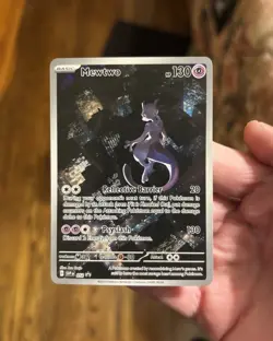 Pokemon TCG Mewtwo 52 Black Star Promo SVP 151 Rare Holo - Image 1
