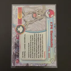 #74 Geodude 1999 TOPPS Pokemon TV Red Label Vintage! - Image 2