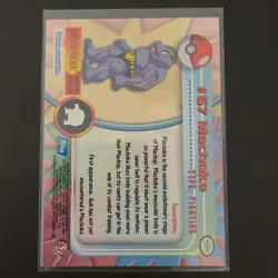 #67 Machoke 1999 TOPPS Pokemon TV Blue Label Vintage! - Image 2
