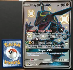 Rayquaza GX JUMBO 177a/168 PROMO Hidden Fates Oversized Pokemon Card HOLO NM - Image 1